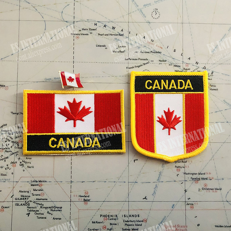 Home Decor Canada - Canada National National Flag Embroidery Patches