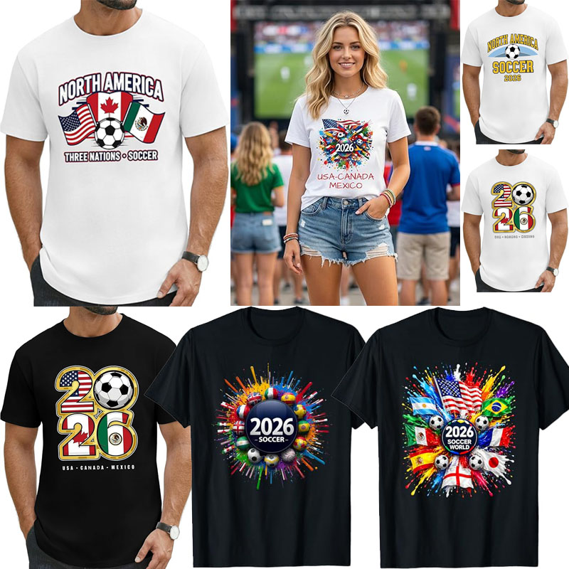Home Decor Canada - 2026 Soccer Fan T-Shirt Men USA