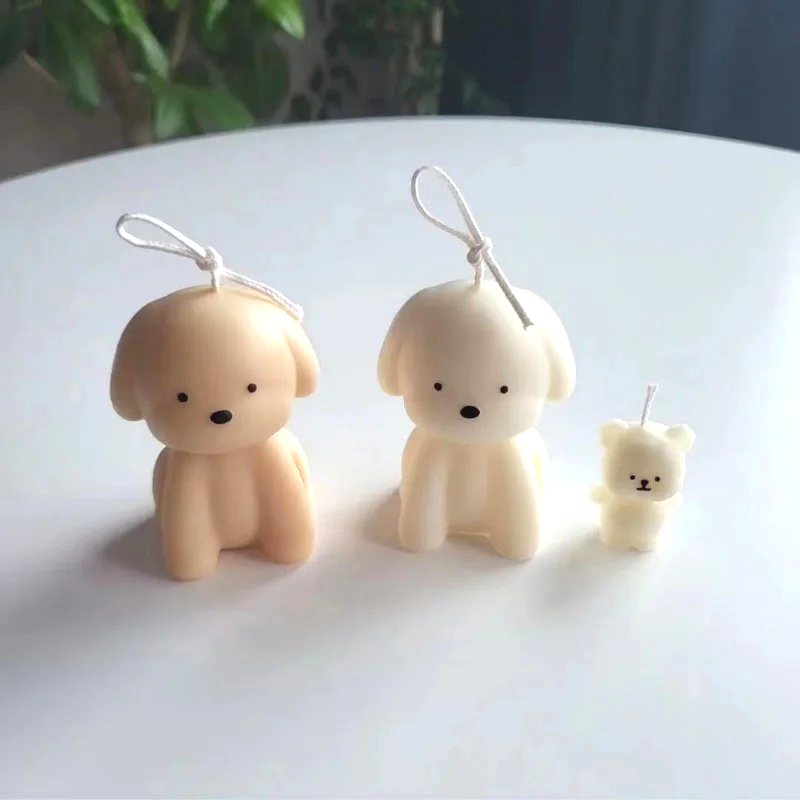 Scented Candle Set - 3D Puppy Scented Candle Silicone Mold