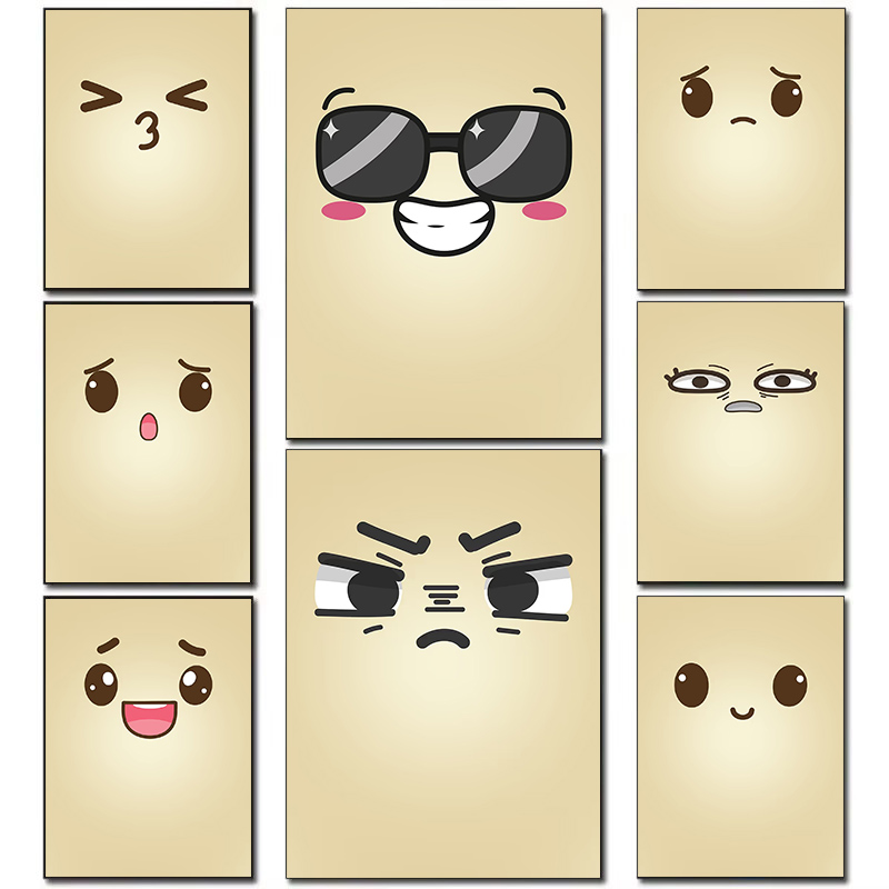 Home Decor Emoji - Surprise Cute Face Emoji Pattern Series