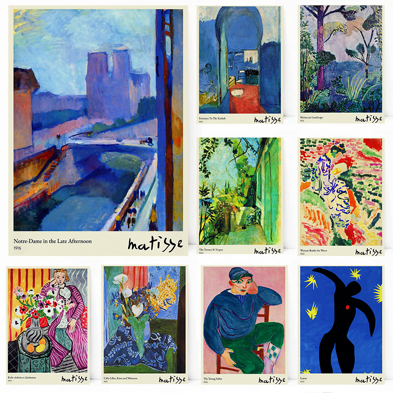 Watercolor Poster Print - French Fauvism Painter Henri Matisse Works
