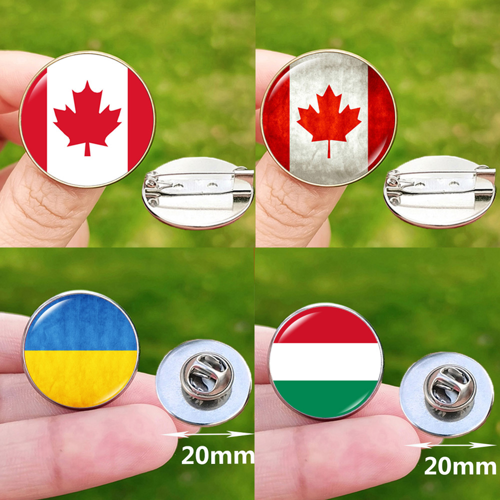 Home Decor Canada - Hungary Ukraine Canada Flag Backpack Badge