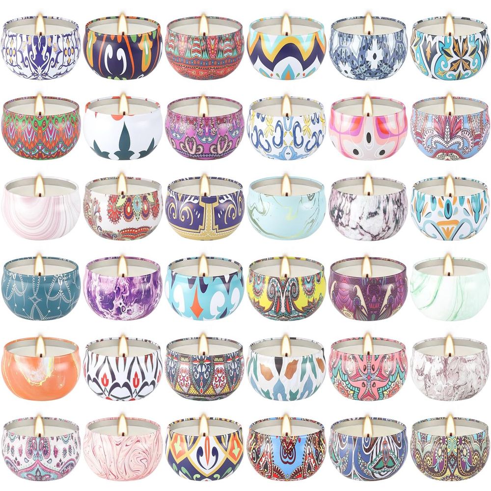 Scented Candle Set - 36 Pack Scented Candles Set or