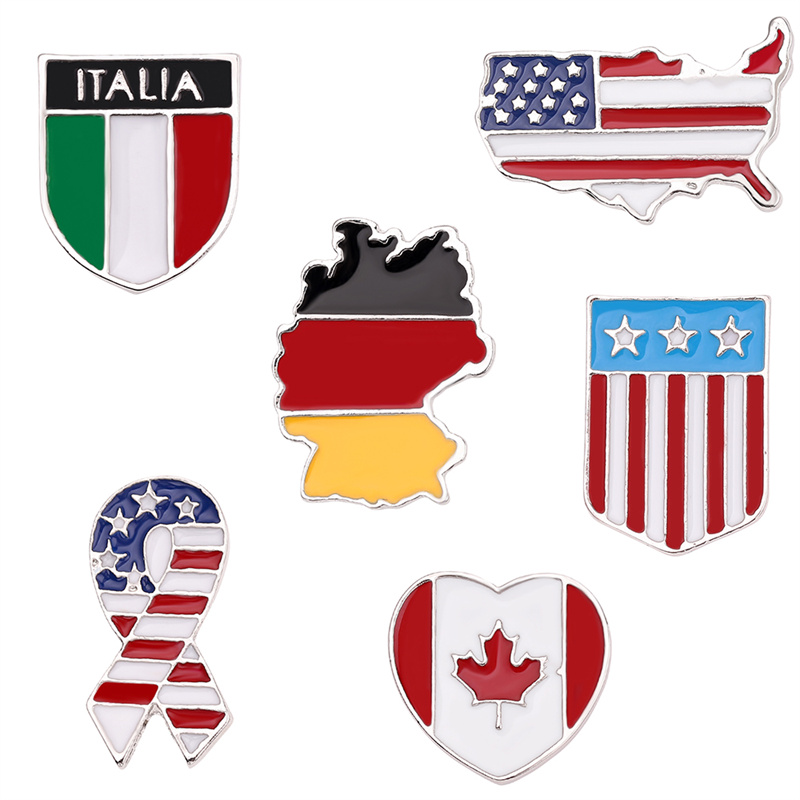 Home Decor Canada - National Flag Pin Canada Italia United