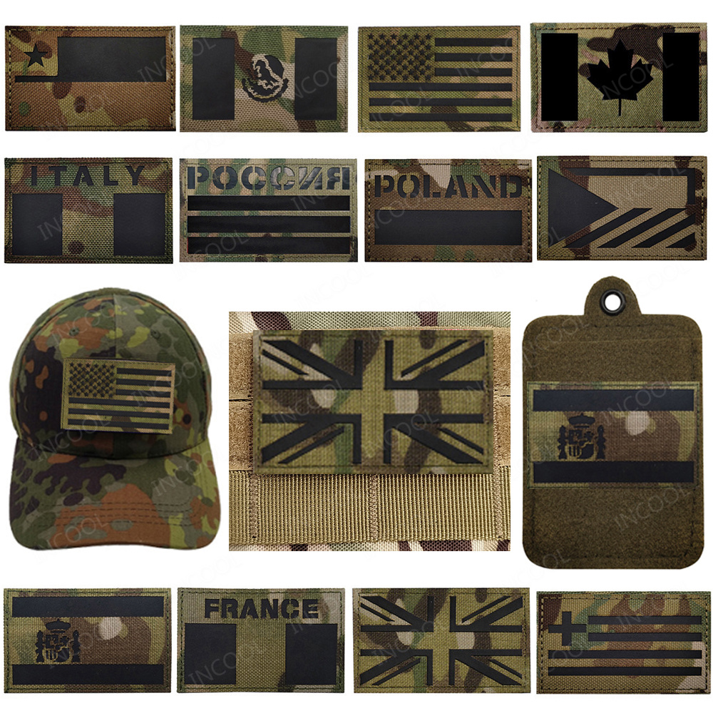 Home Decor Canada - Reflective Flag Patches USA Spain France