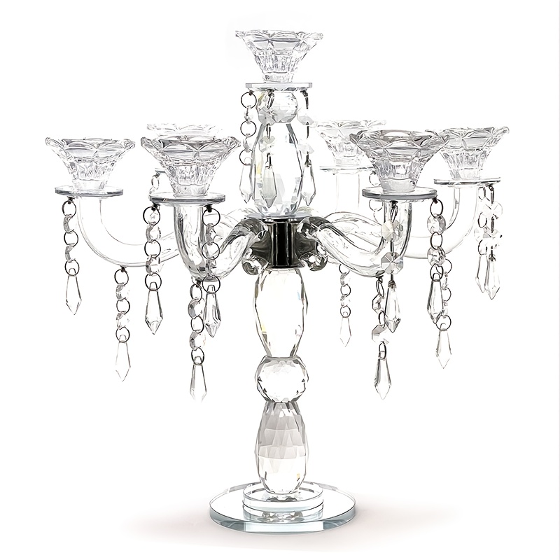 Elegant 5-Arm Acrylic Taper Ca - Home Decor Luxury ulasan dan harga