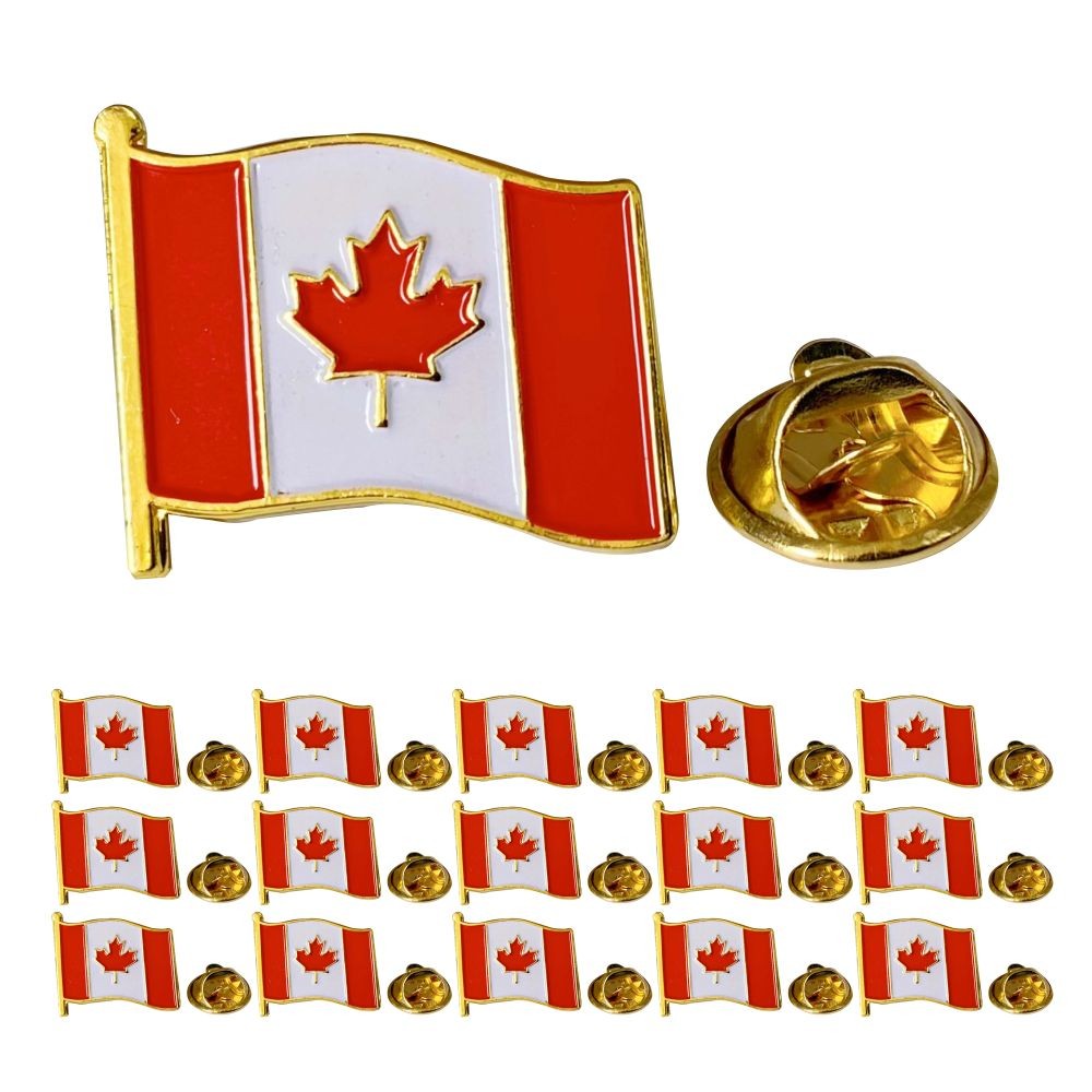 Enamel Canada Flag Lapel Pin - - Home Decor Canada ulasan dan harga