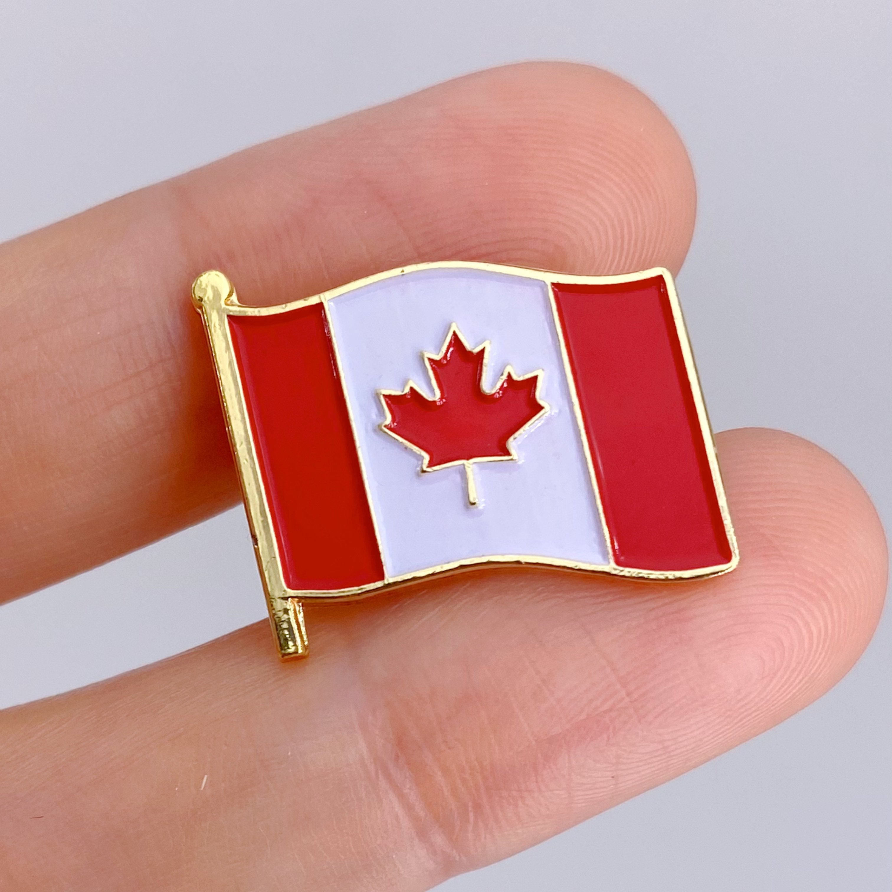 Enamel Canada Flag Lapel Pin - - Home Decor Canada ulasan dan harga