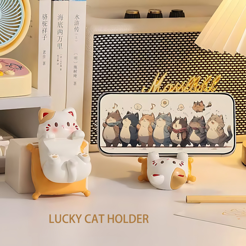 Cute Cartoon Cat Desktop Ornam - Home Decor Organizer ulasan dan harga