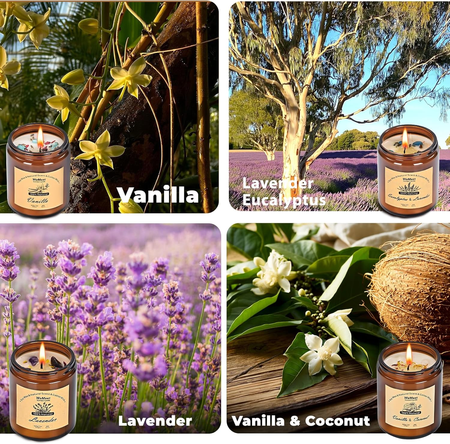 Scented Candles Set, 4 Pack Ar - Scented Candle Set ulasan dan harga