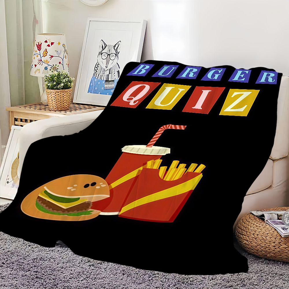 Burger Quiz Blanket For Soft T - Home Decor Quiz ulasan dan harga