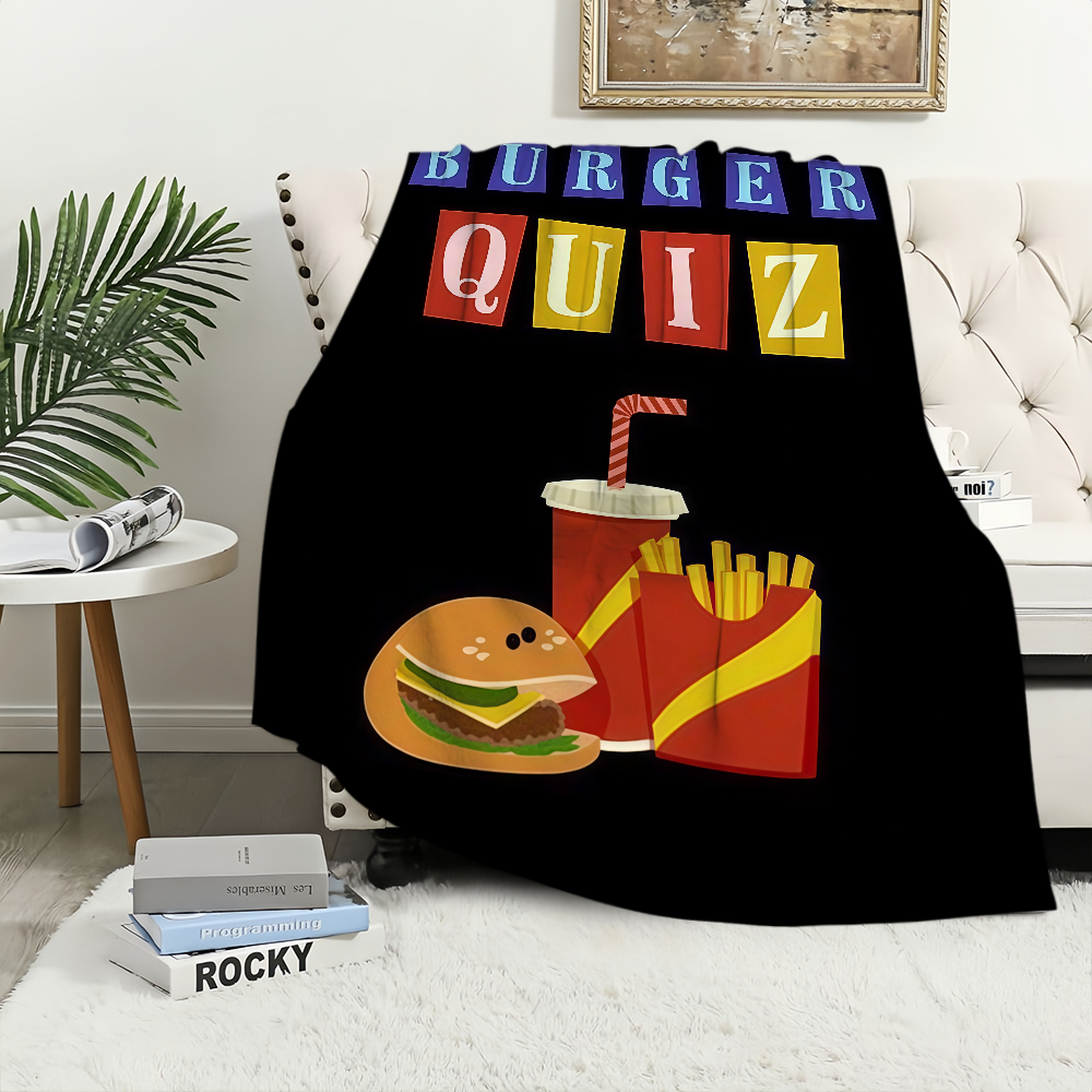 Burger Quiz Blanket For Soft T - Home Decor Quiz ulasan dan harga