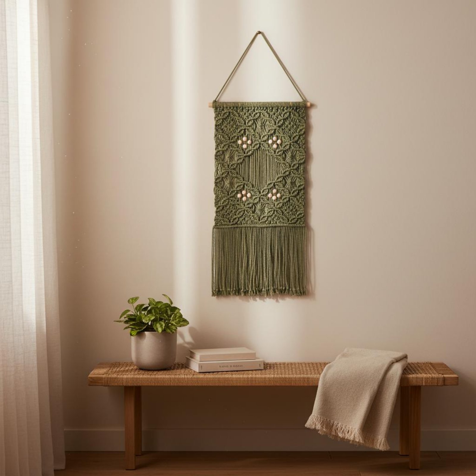 Macrame Wall Hanging Handmade  - Macrame Wall Hanging ulasan dan harga