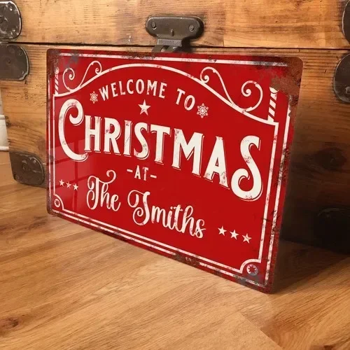 Personalized Christmas Metal S - Home Decor Location ulasan dan harga