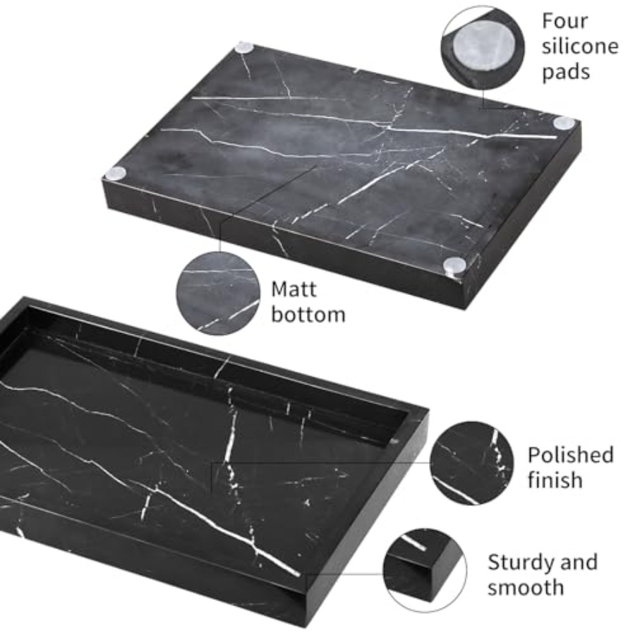 Marble Bathroom Vanity Tray, N - Home Decor Luxury ulasan dan harga