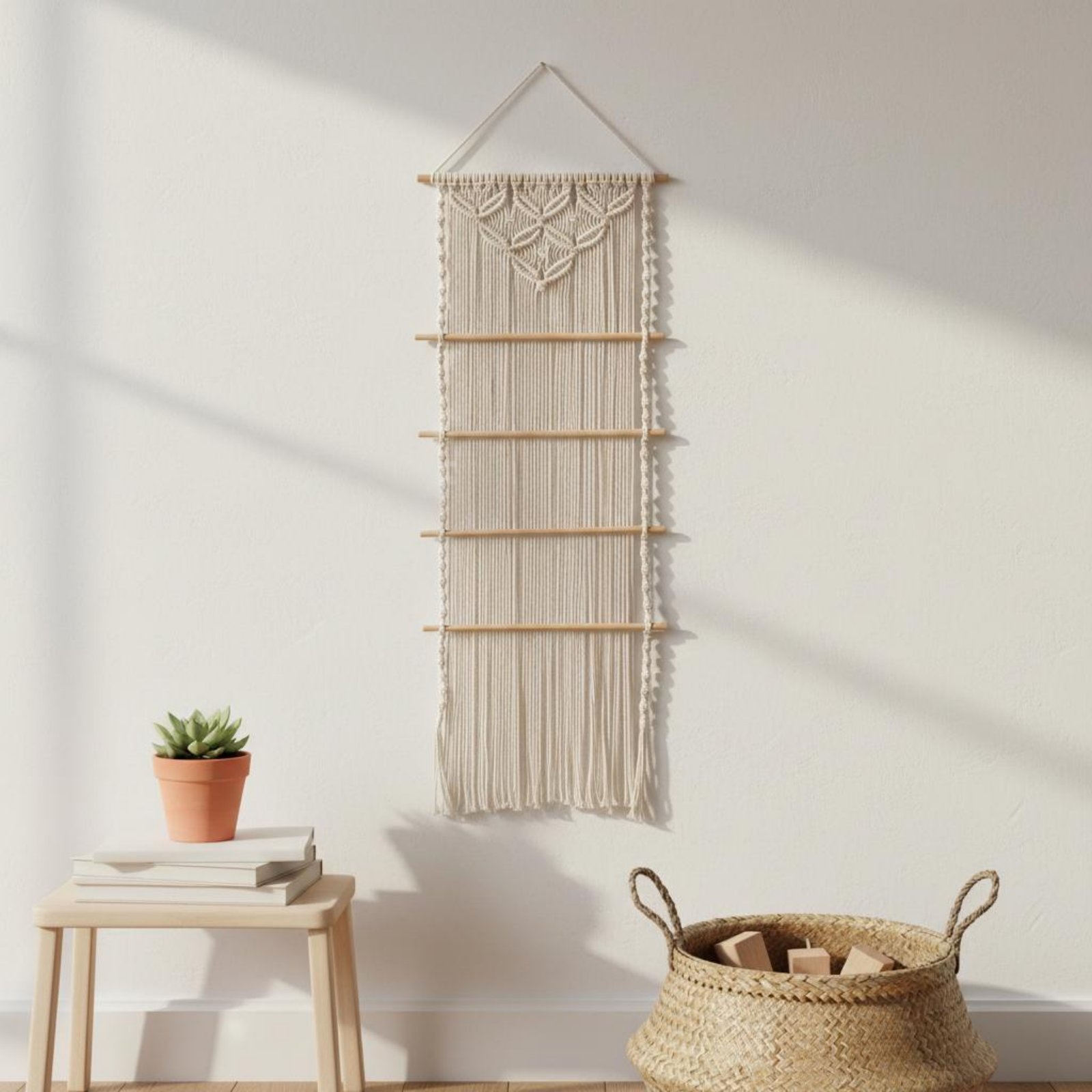 Macrame Hair Clip Holder Handm - Home Decor Organizer ulasan dan harga
