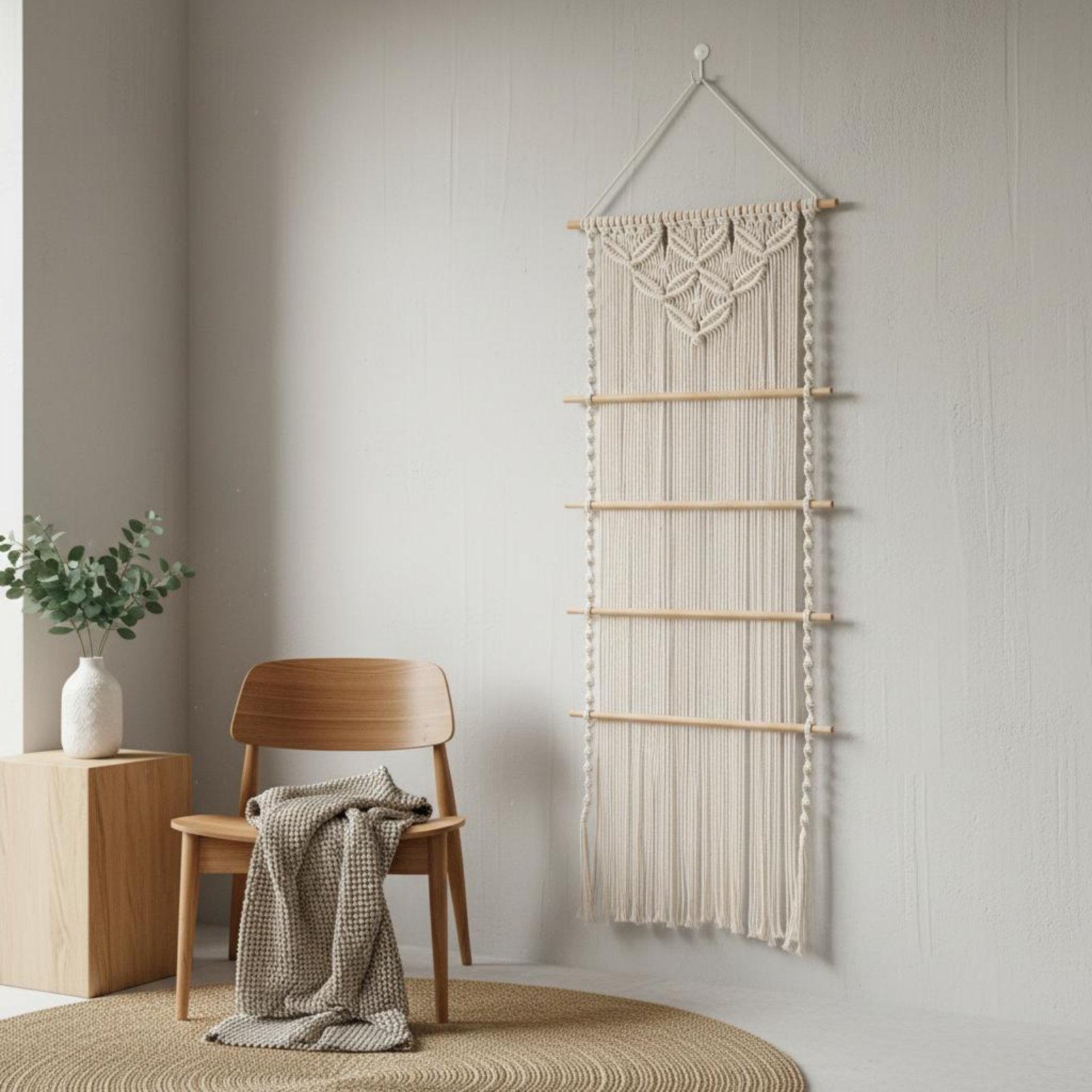 Macrame Hair Clip Holder Handm - Home Decor Organizer ulasan dan harga