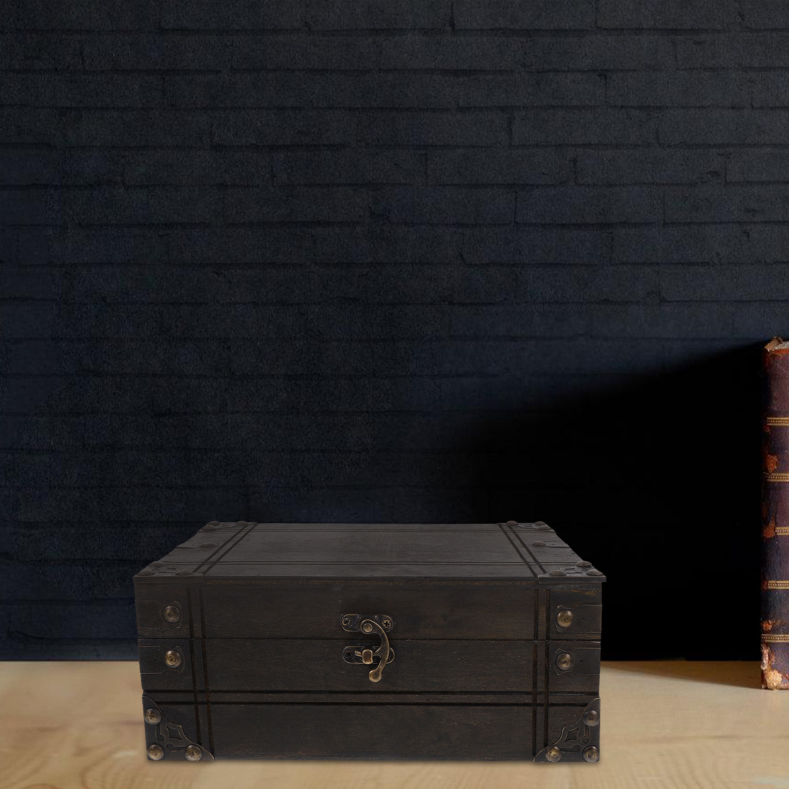 Vintage Wooden Treasure Box Re - Home Decor Organizer ulasan dan harga
