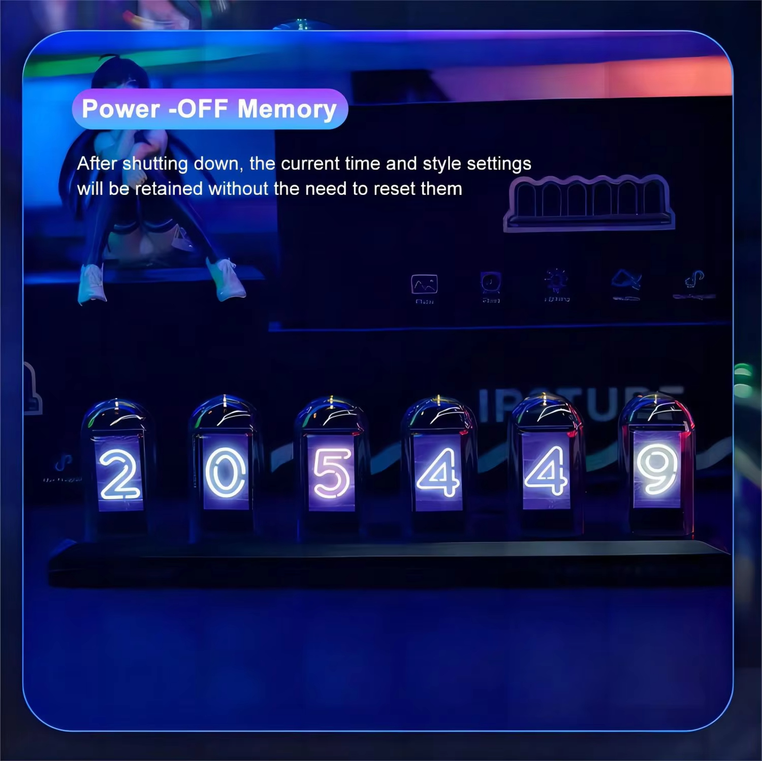 RGB Nixie Tube Clock LED Glows - Home Decor Diy Ideas ulasan dan harga