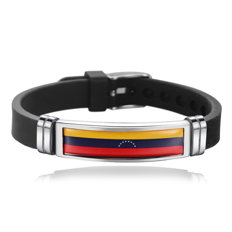 Spain Flag Leather Bracelet Fr - Home Decor Canada ulasan dan harga