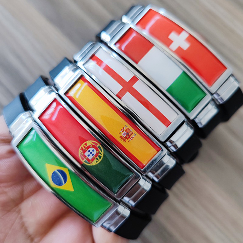 Spain Flag Leather Bracelet Fr - Home Decor Canada ulasan dan harga