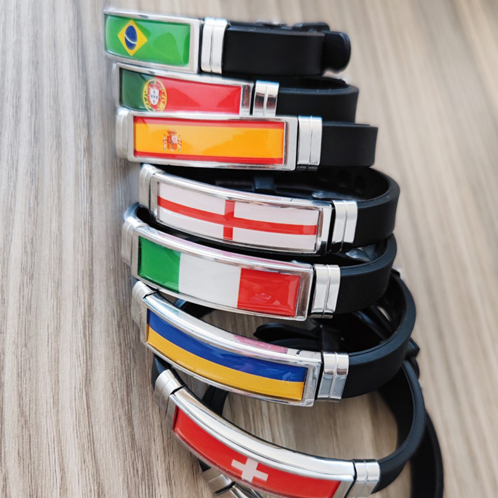 Spain Flag Leather Bracelet Fr - Home Decor Canada ulasan dan harga