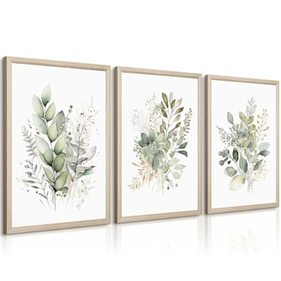 Boho floral wall art set of 3  - Watercolor Poster Print ulasan dan harga