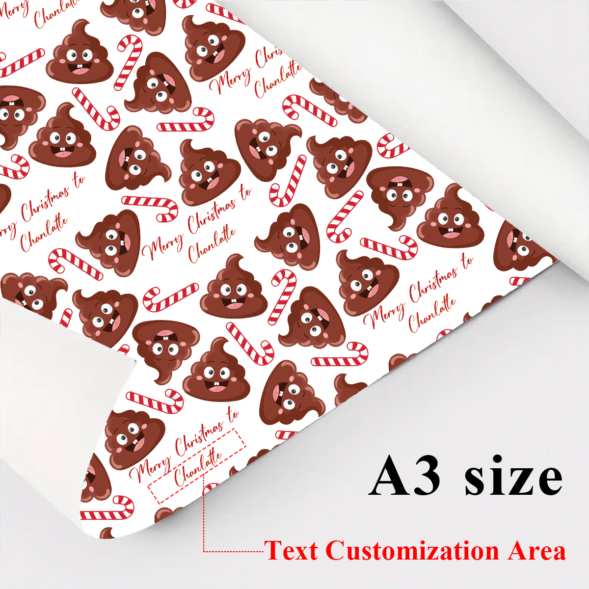3pcs Custom Name Christmas Pap - Home Decor Emoji ulasan dan harga
