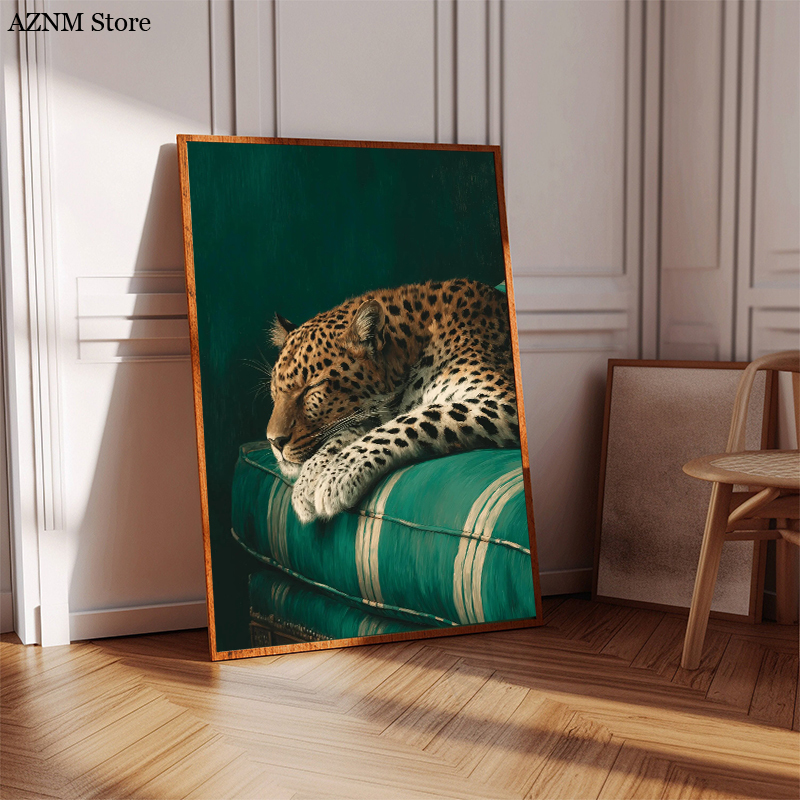 Trendy Cheetah Art Print Poste - Watercolor Poster Print ulasan dan harga
