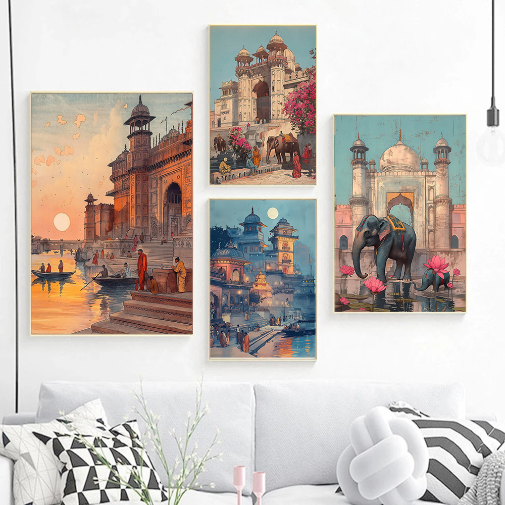 Vintage Ancient India Living B - Home Decor Varanasi ulasan dan harga