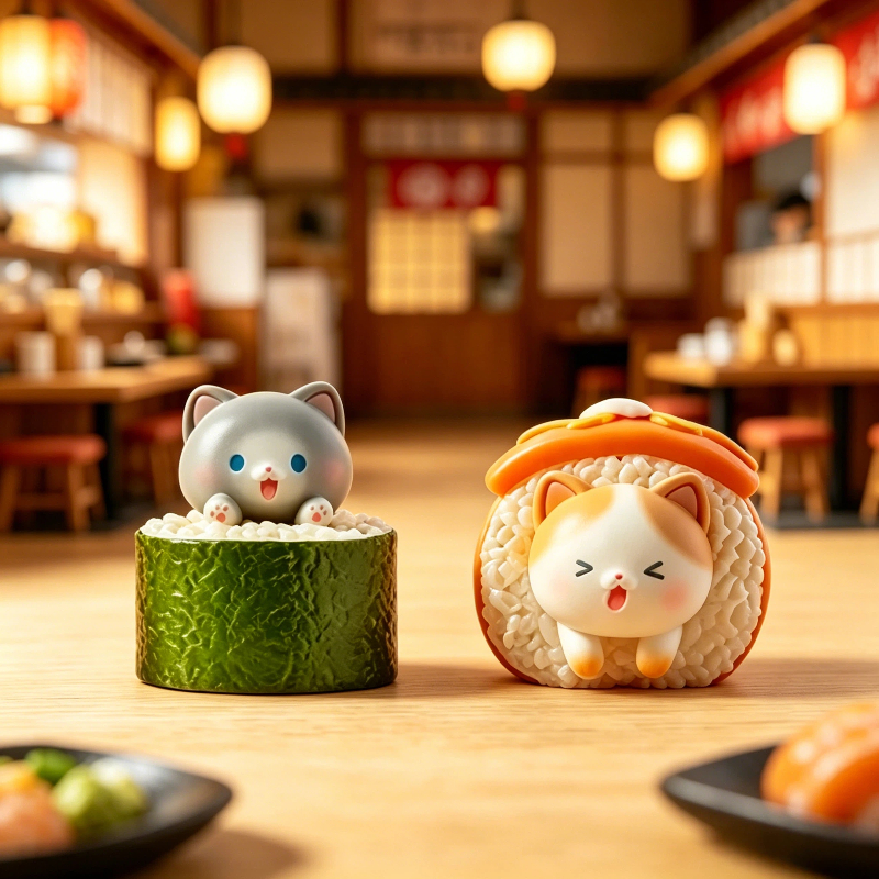 Kawaii Action Figure Sushi Cat - Home Decor Online ulasan dan harga