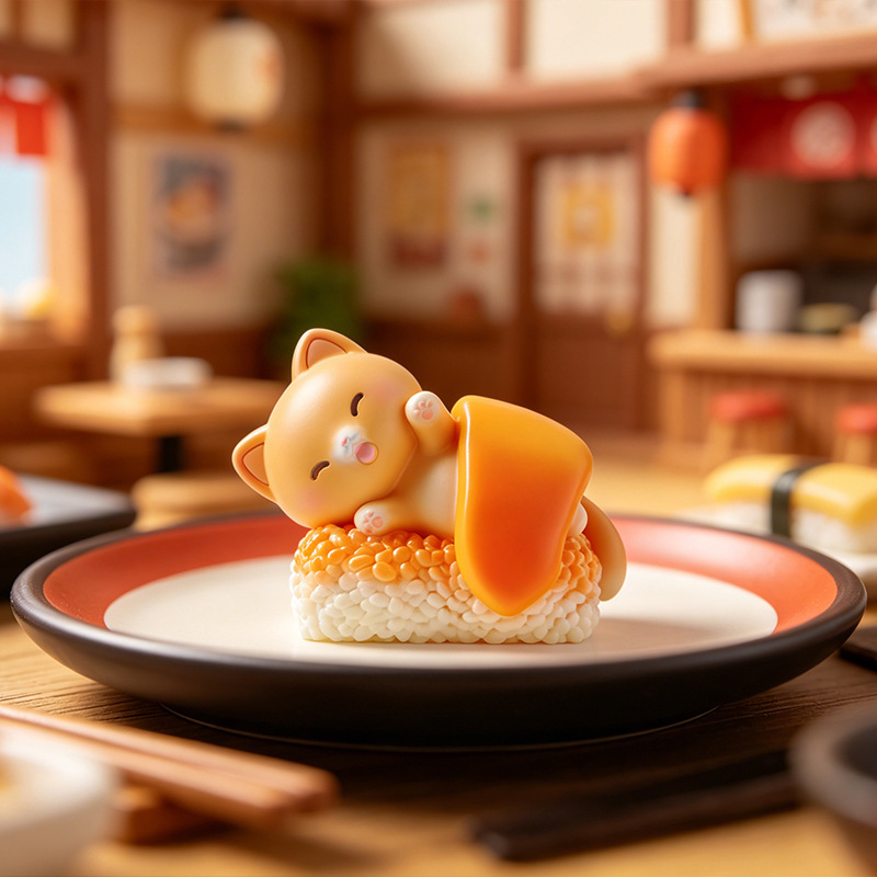 Kawaii Action Figure Sushi Cat - Home Decor Online ulasan dan harga