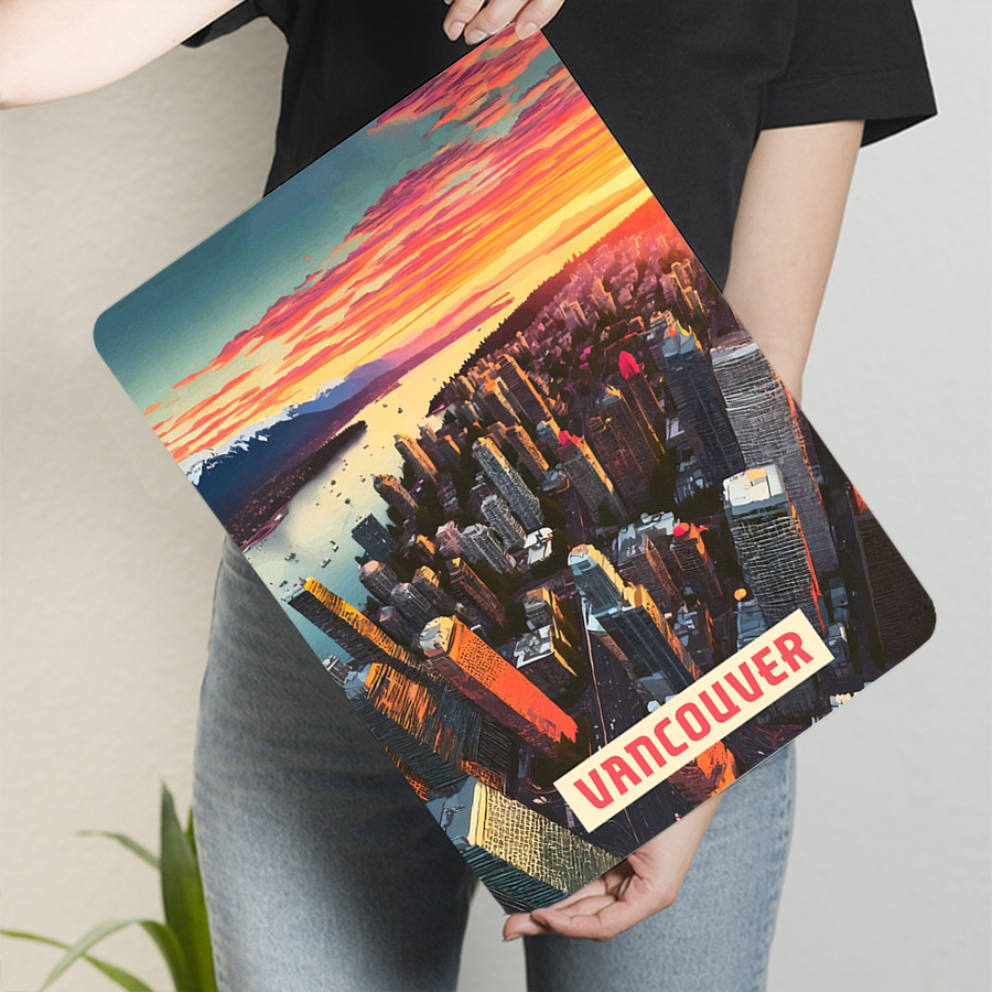 Vancouver Skyline Sunset Metal - Home Decor Vancouver ulasan dan harga