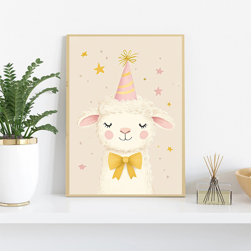 Cute Watercolor Unicorn Mermai - Watercolor Poster Print ulasan dan harga
