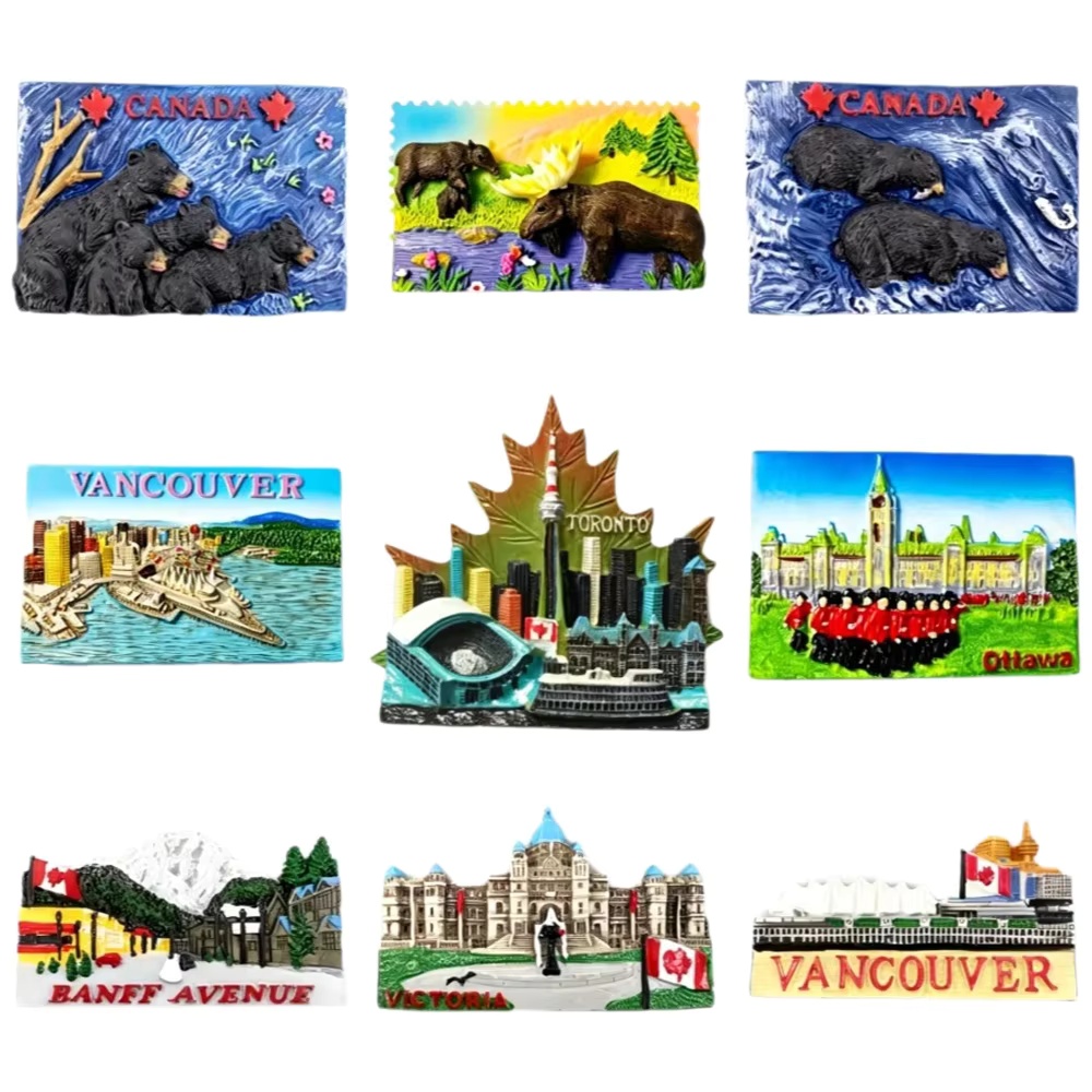 Canada Fridge Magnet 3D Resin  - Home Decor Vancouver ulasan dan harga
