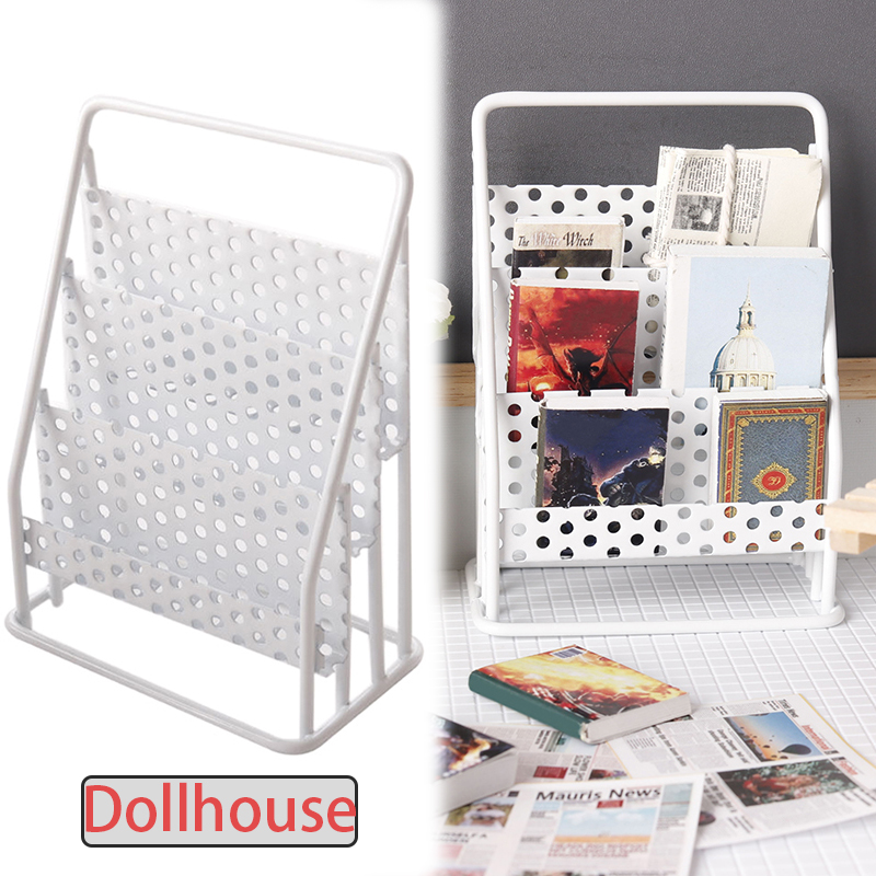 1:12 Dollhouse Iron Storage Ra - Home Decor Organizer ulasan dan harga