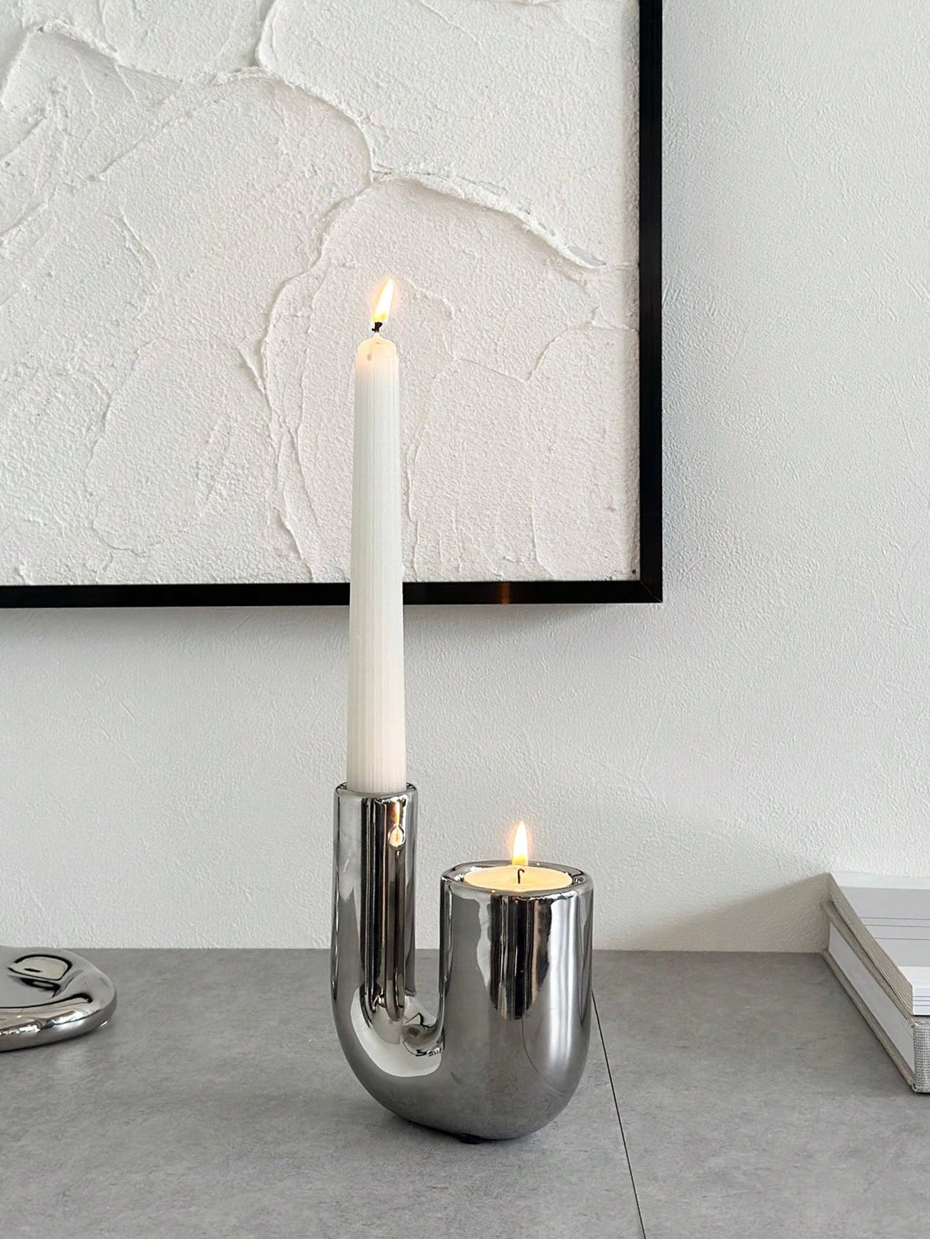 Luxury Silver Ceramic Candle H - Home Decor Luxury ulasan dan harga