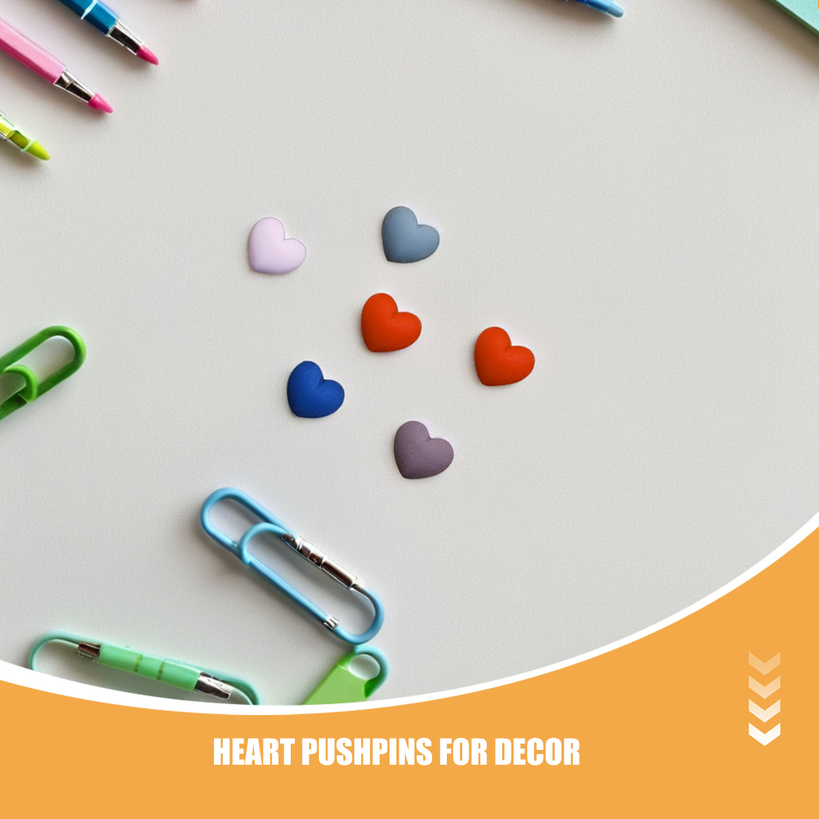 30Pcs Decorative Heart Pushpin - Home Decor Location ulasan dan harga