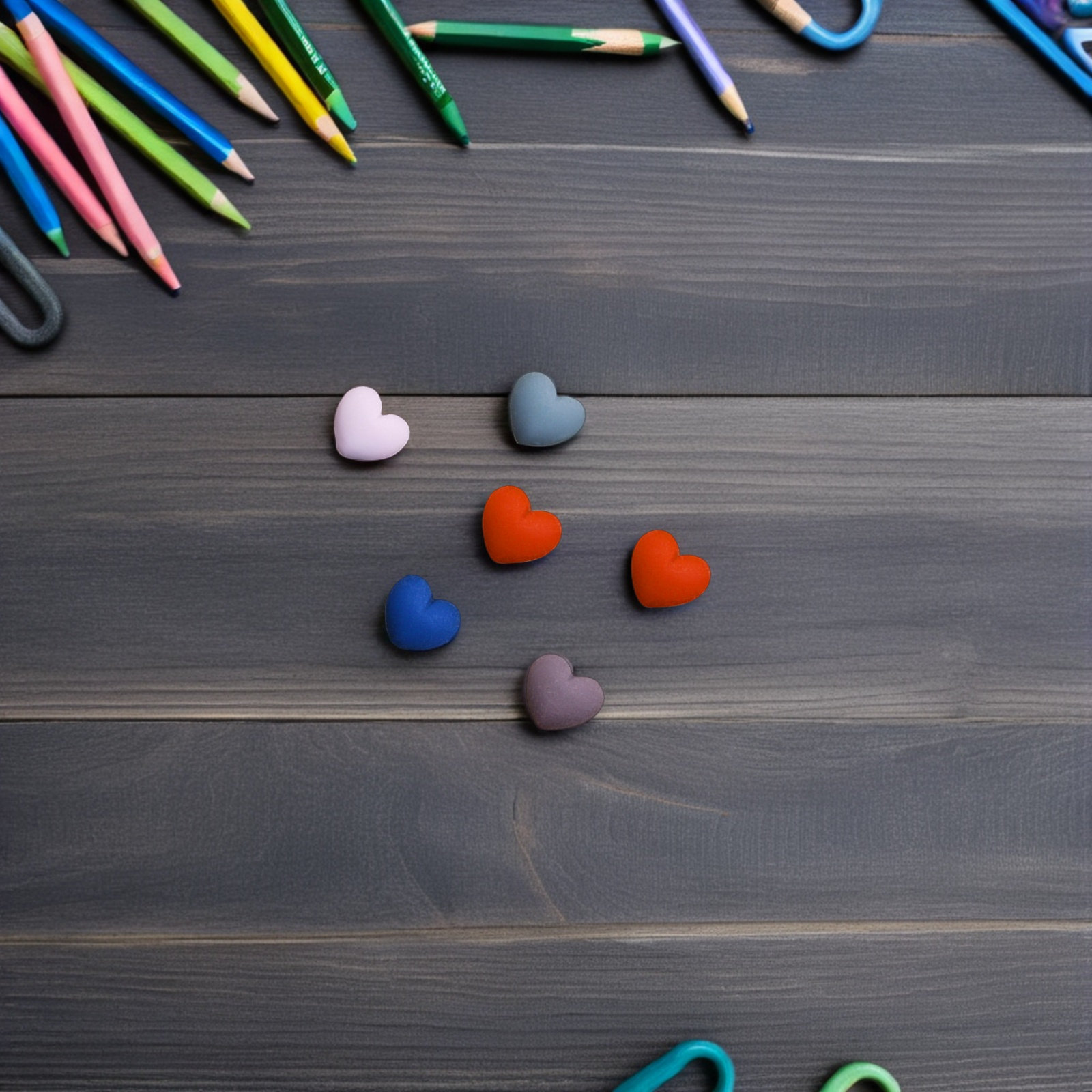30Pcs Decorative Heart Pushpin - Home Decor Location ulasan dan harga
