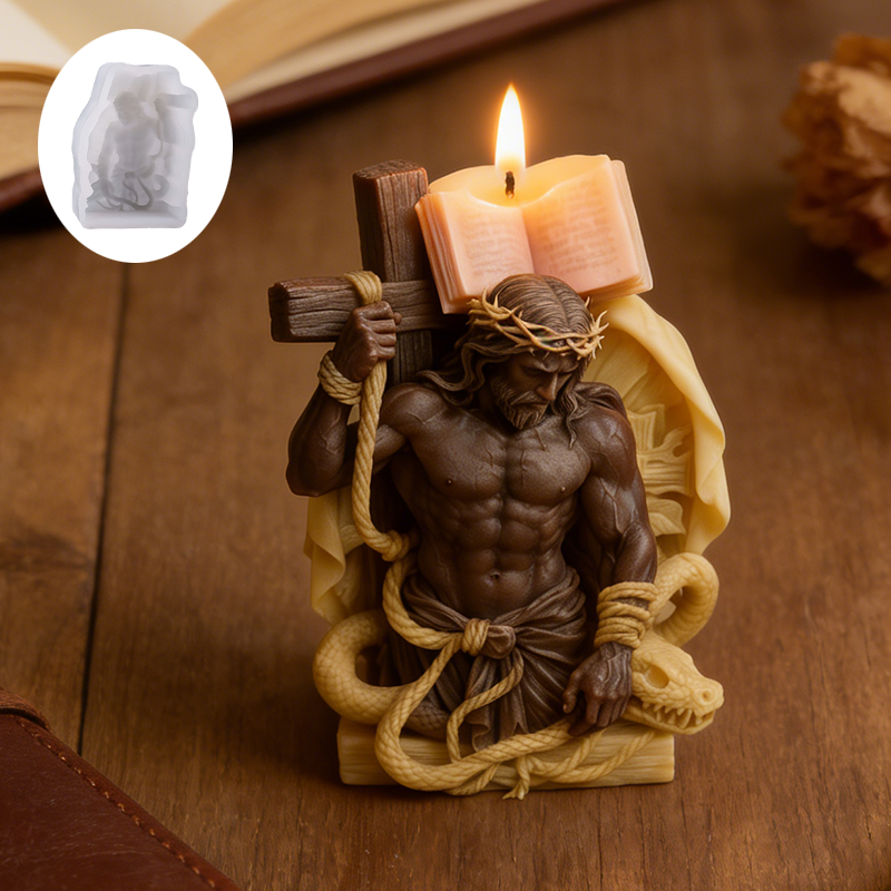 Jesus Cross Candle Mold, easy  - Scented Candle Set ulasan dan harga