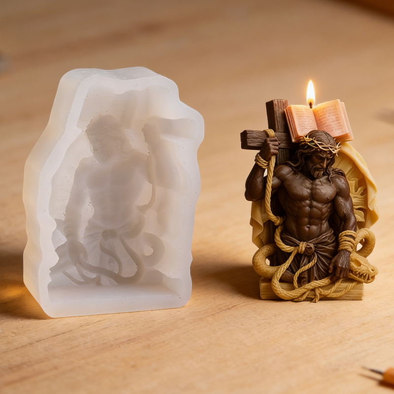 Jesus Cross Candle Mold, easy  - Scented Candle Set ulasan dan harga