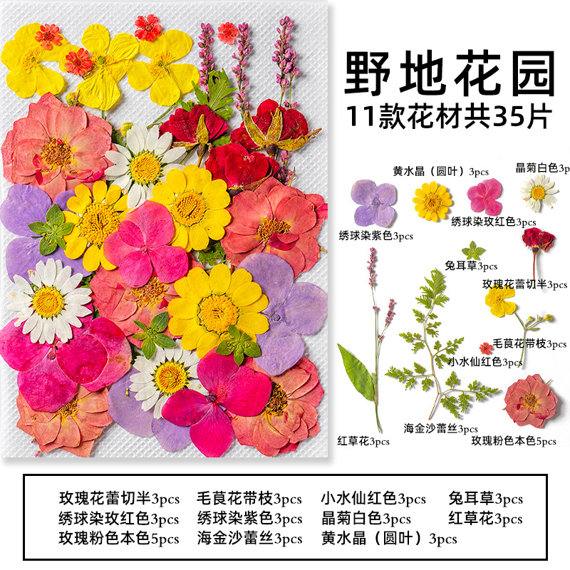 35Pcs10 Set of Dried Flowers a - Scented Candle Set ulasan dan harga