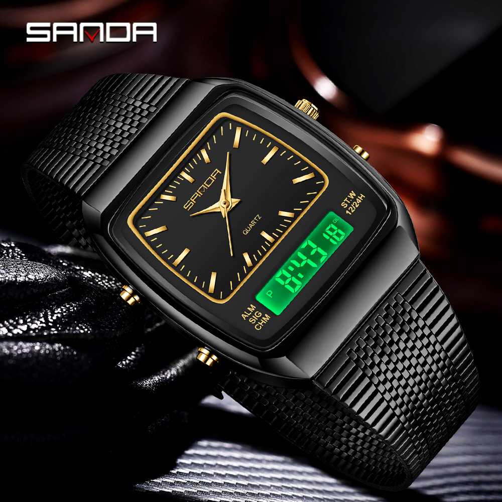 SANDA 3393 Retro Electronic Qu - Vintage Alarm Clock ulasan dan harga