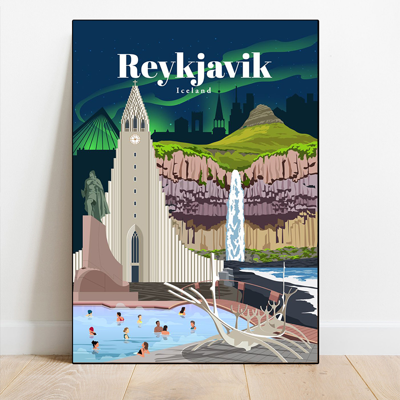 Amsterdam Tokyo London Iceland - Home Decor Vancouver ulasan dan harga