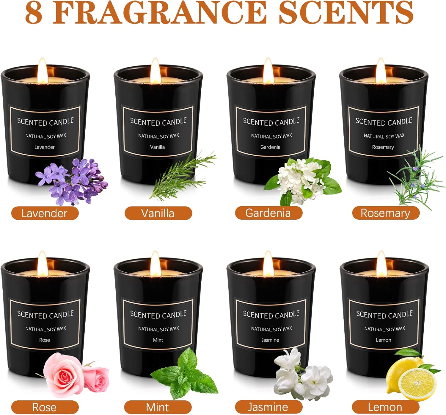 8 Pack Candles for Home Scente - Scented Candle Set ulasan dan harga