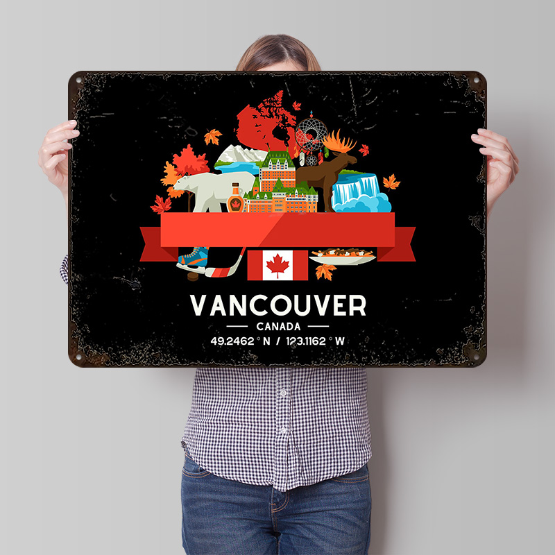 Vancouver City Map Printed Pos - Home Decor Vancouver ulasan dan harga