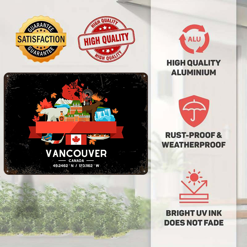 Vancouver City Map Printed Pos - Home Decor Vancouver ulasan dan harga