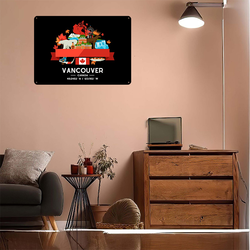 Vancouver City Map Printed Pos - Home Decor Vancouver ulasan dan harga