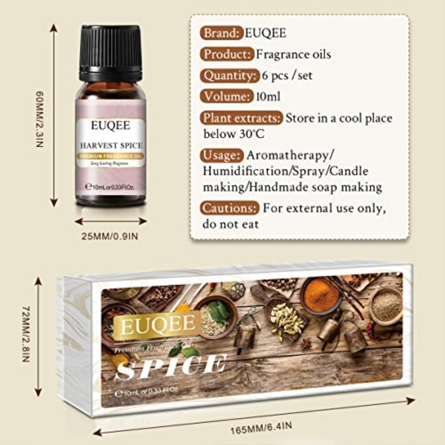 EUQEE 6PCS Spice Autumn Fragra - Scented Candle Set ulasan dan harga
