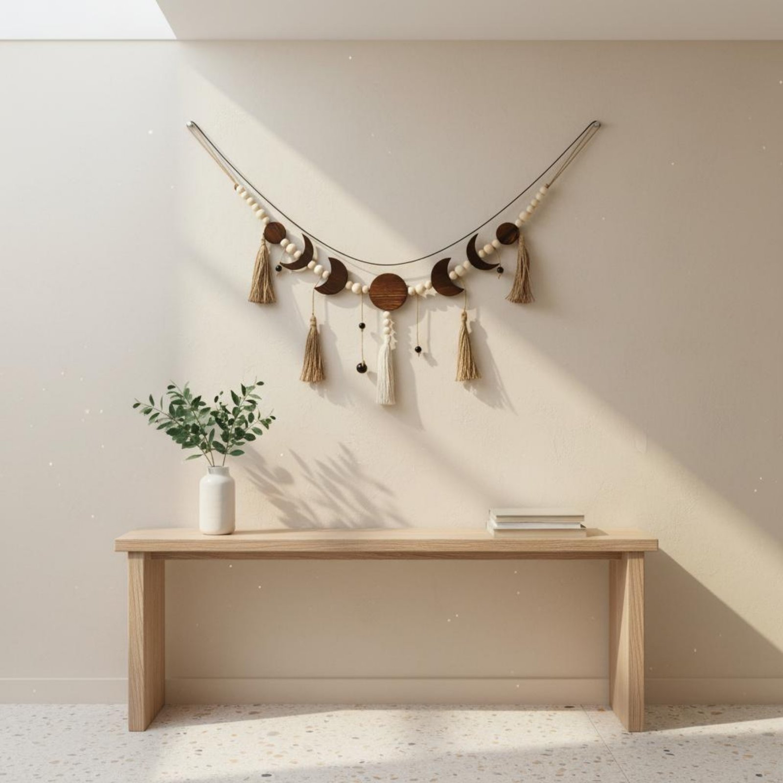 Macrame Moon Wall Hanging Hand - Macrame Wall Hanging ulasan dan harga